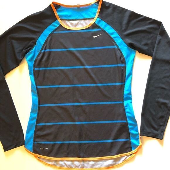 Nike Dri Fit Stretch Striped Shirt - Picture 1 of 4